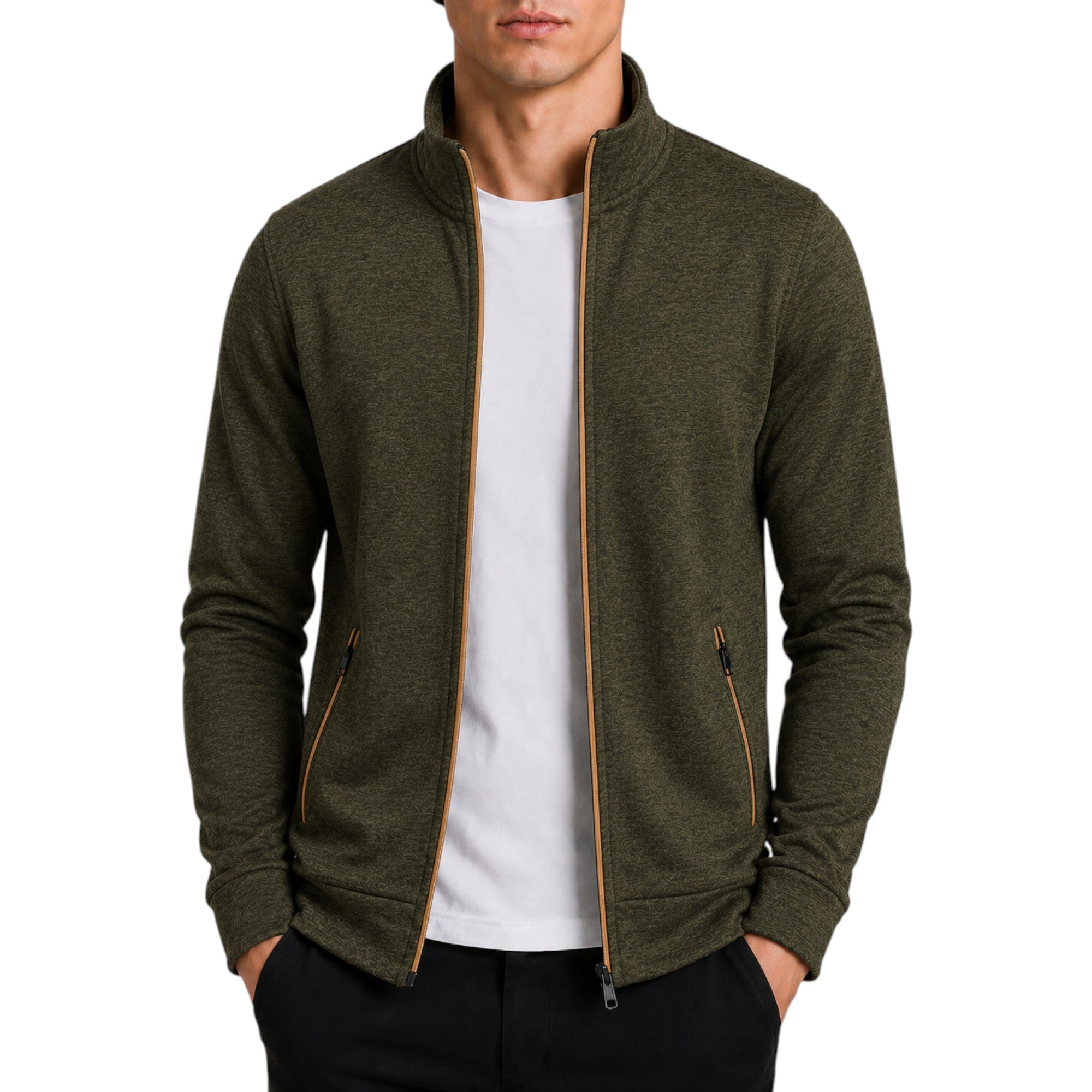 Ellmont London | Men's Knit Sweater Pullover High Neck Long Sleeve Comfort Fit