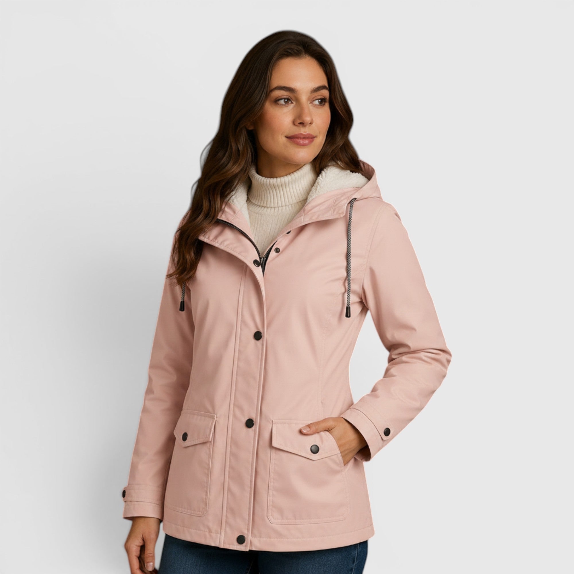 Ellmont London | Rain Jacket Women's Warm Water-Repellent Outdoor Coat