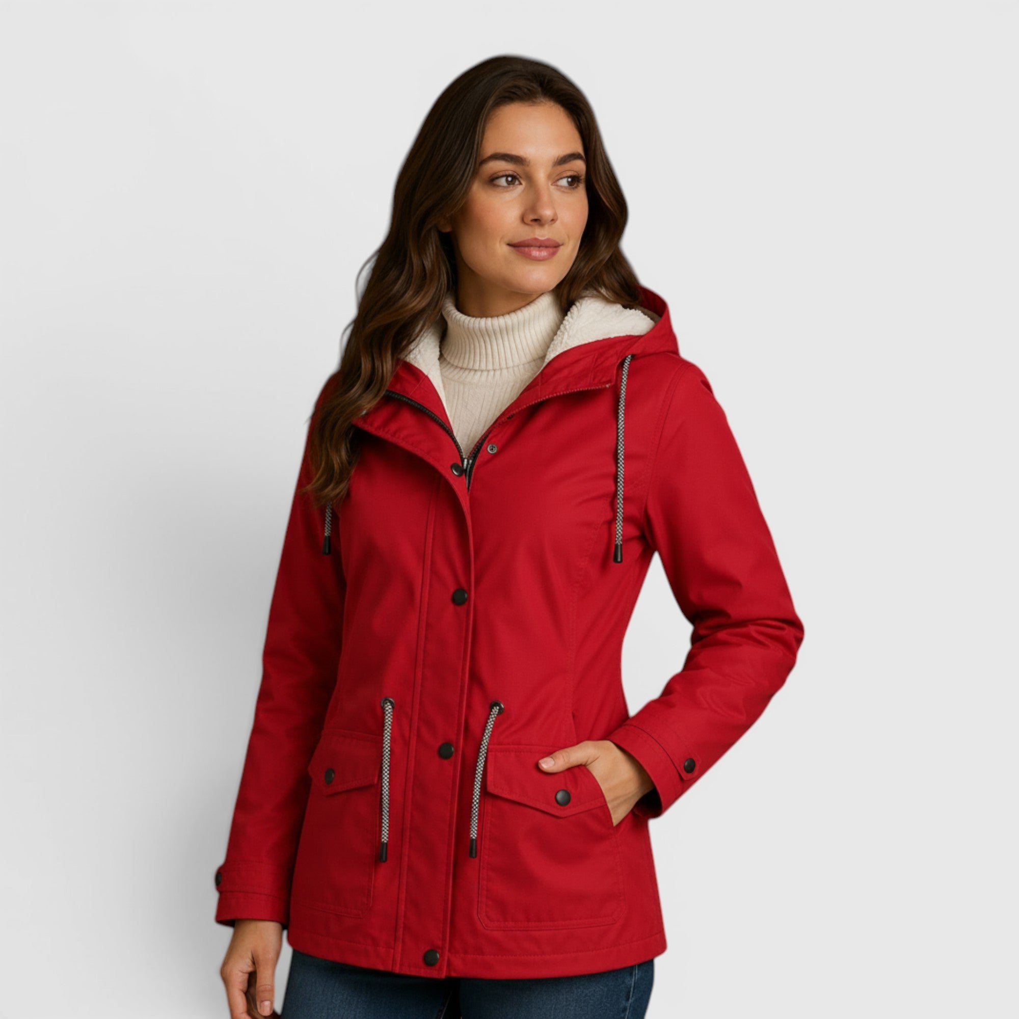 Ellmont London | Rain Jacket Women's Warm Water-Repellent Outdoor Coat
