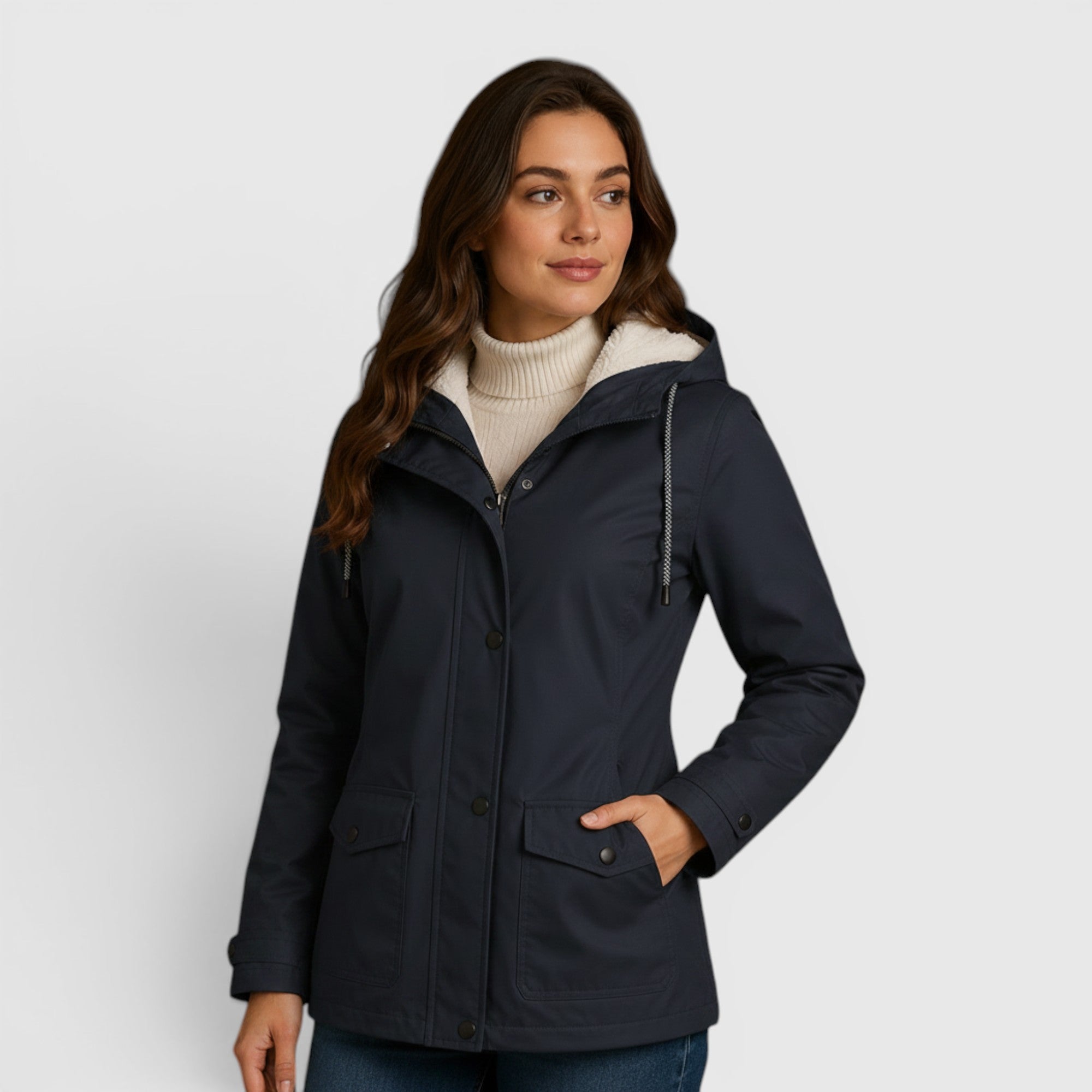 Ellmont London | Rain Jacket Women's Warm Water-Repellent Outdoor Coat