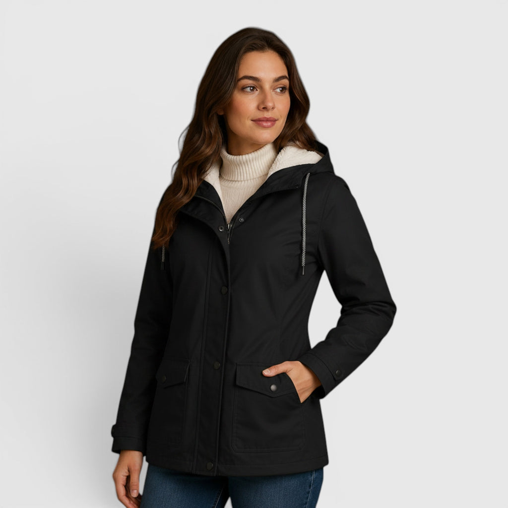 Ellmont London | Rain Jacket Women's Warm Water-Repellent Outdoor Coat