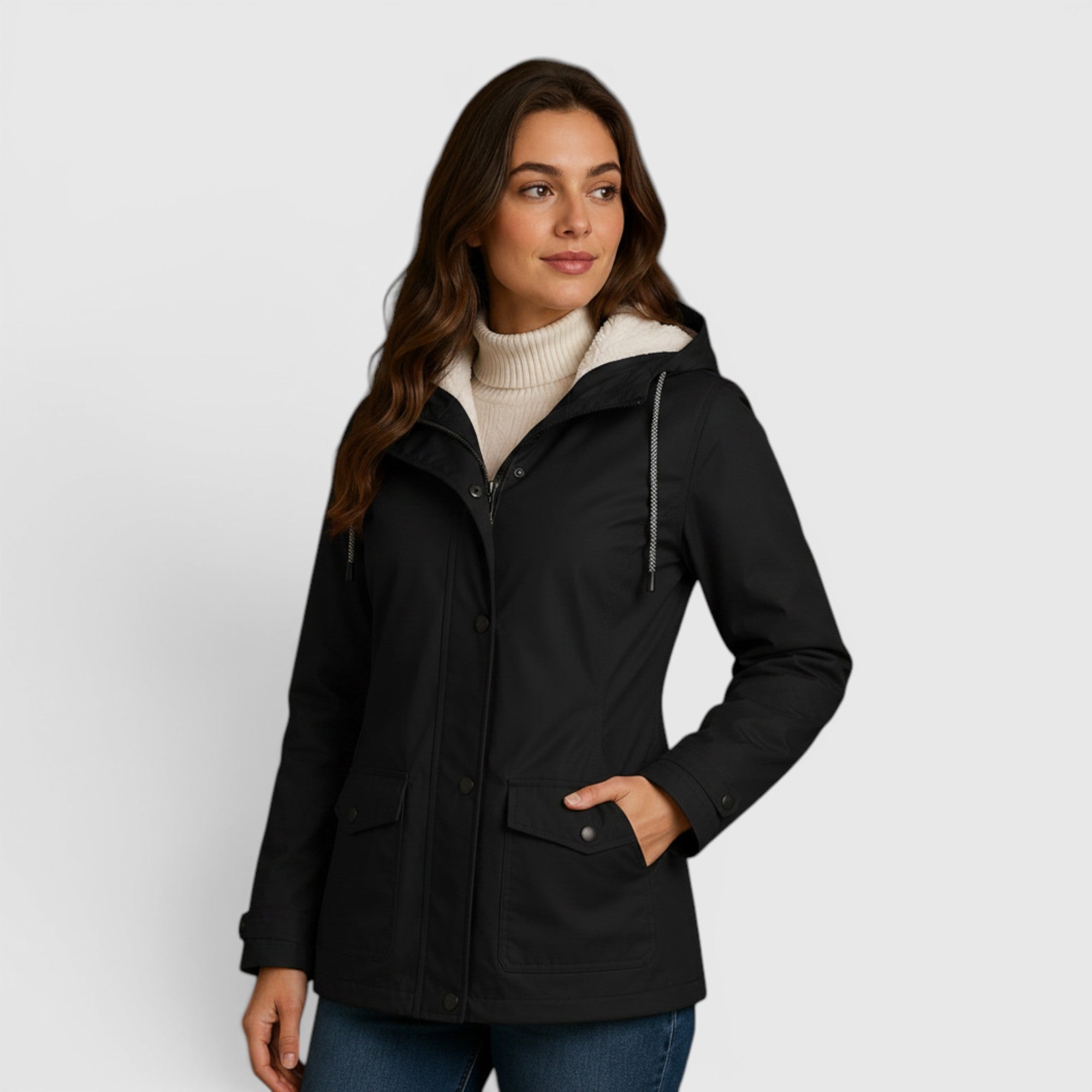 Ellmont London | Rain Jacket Women's Warm Water-Repellent Outdoor Coat