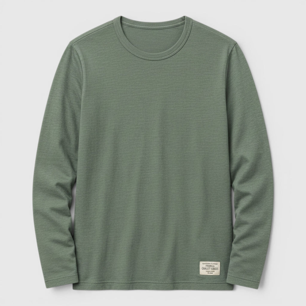 Ellmont London | Men's Cotton Long Sleeve Tee Classic Everyday Longsleeve