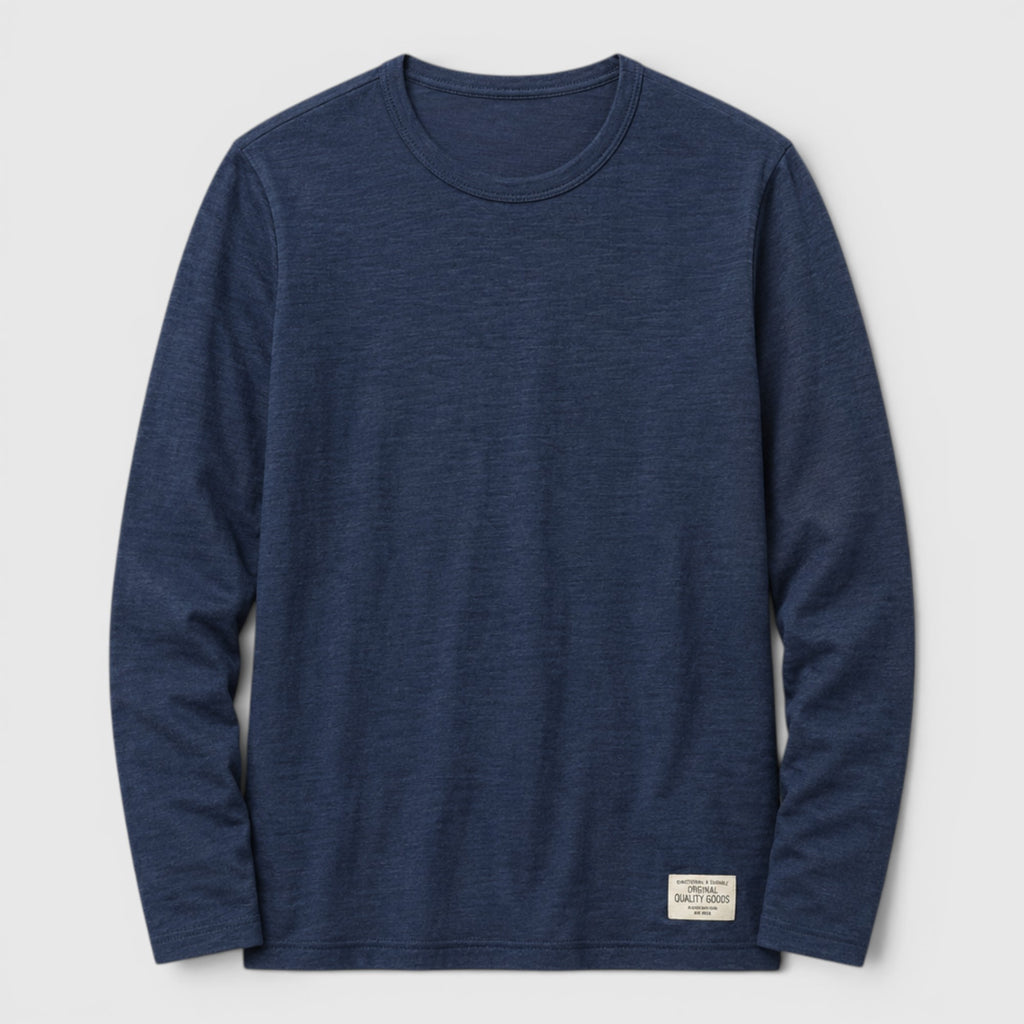 Ellmont London | Men's Cotton Long Sleeve Tee Classic Everyday Longsleeve