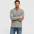 Ellmont London | Men's Stand Collar Button Up Long Sleeve Polo with Chest Pocket