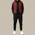 William | Clean Men’s Padded Gilet With Zip Front And Stand Collar