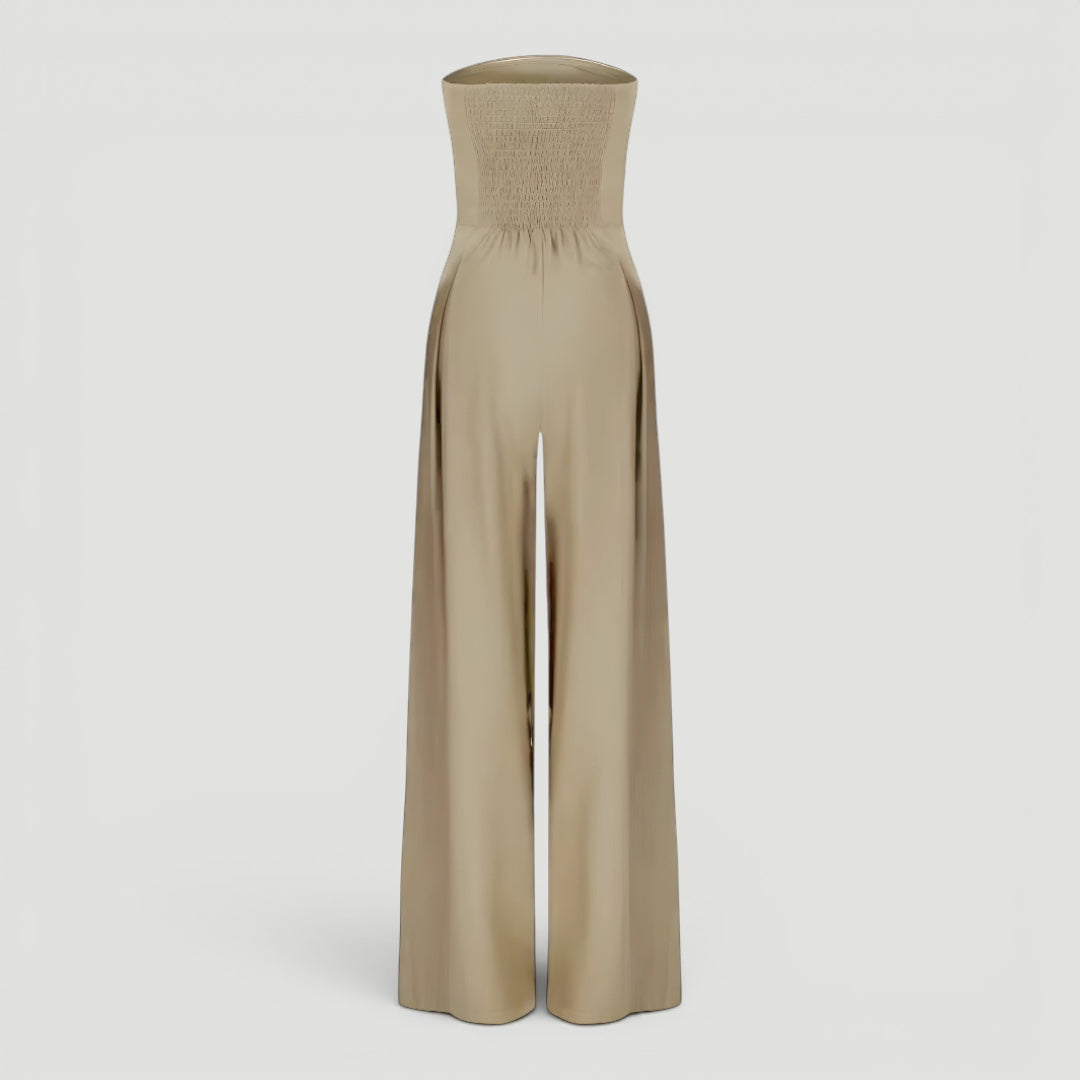 Ellmont London | Women’s Timeless Wide Leg Comfortable Strapless Jumpsuit