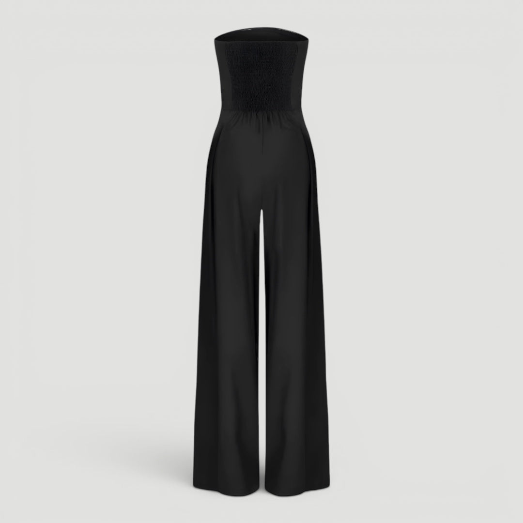 Ellmont London | Women’s Timeless Wide Leg Comfortable Strapless Jumpsuit