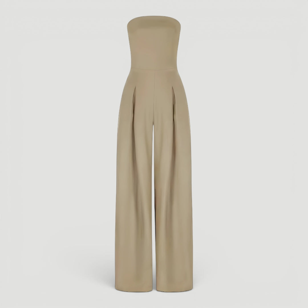 Ellmont London | Women’s Timeless Wide Leg Comfortable Strapless Jumpsuit