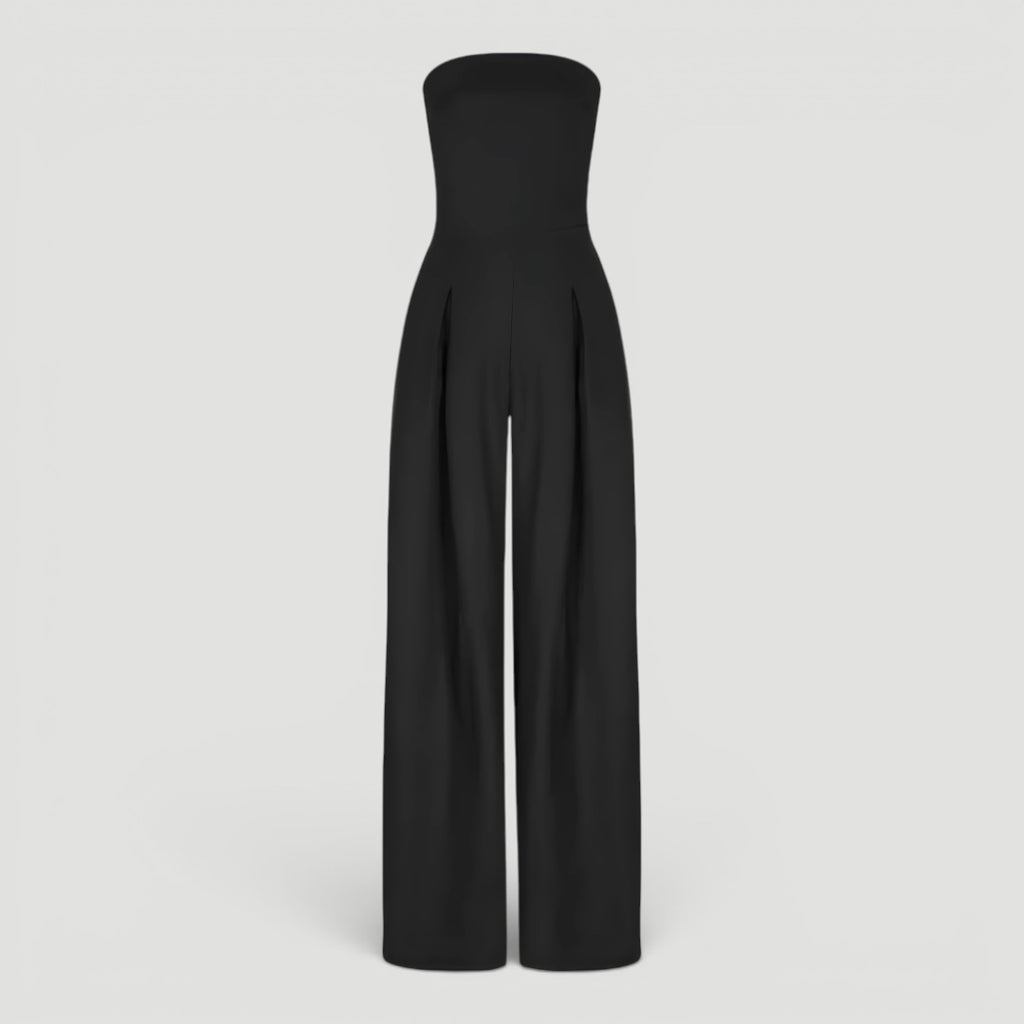 Ellmont London | Women’s Timeless Wide Leg Comfortable Strapless Jumpsuit