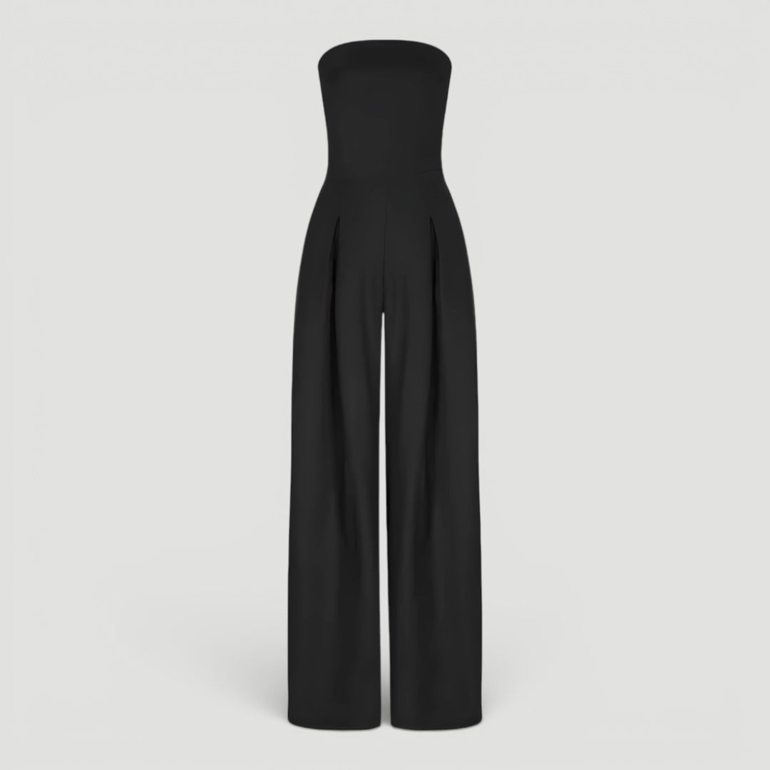 Ellmont London | Women’s Timeless Wide Leg Comfortable Strapless Jumpsuit
