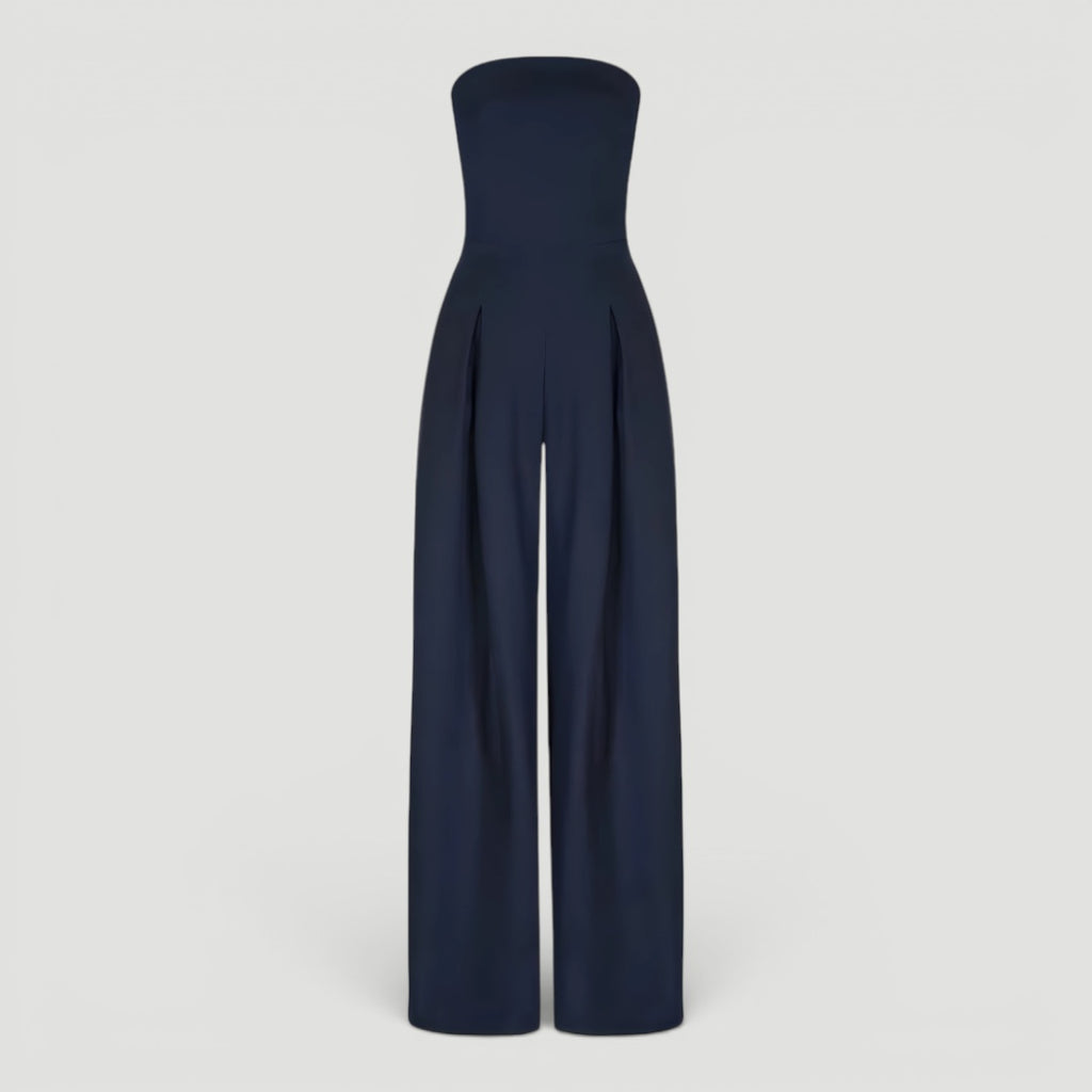 Ellmont London | Women’s Timeless Wide Leg Comfortable Strapless Jumpsuit