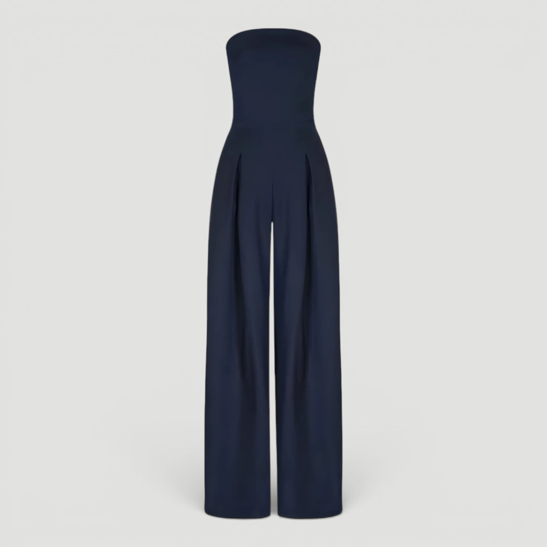 Ellmont London | Women’s Timeless Wide Leg Comfortable Strapless Jumpsuit