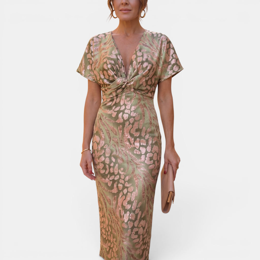 Ellmont London | Midi Dress Flattering Defined Waist Occasion Wear