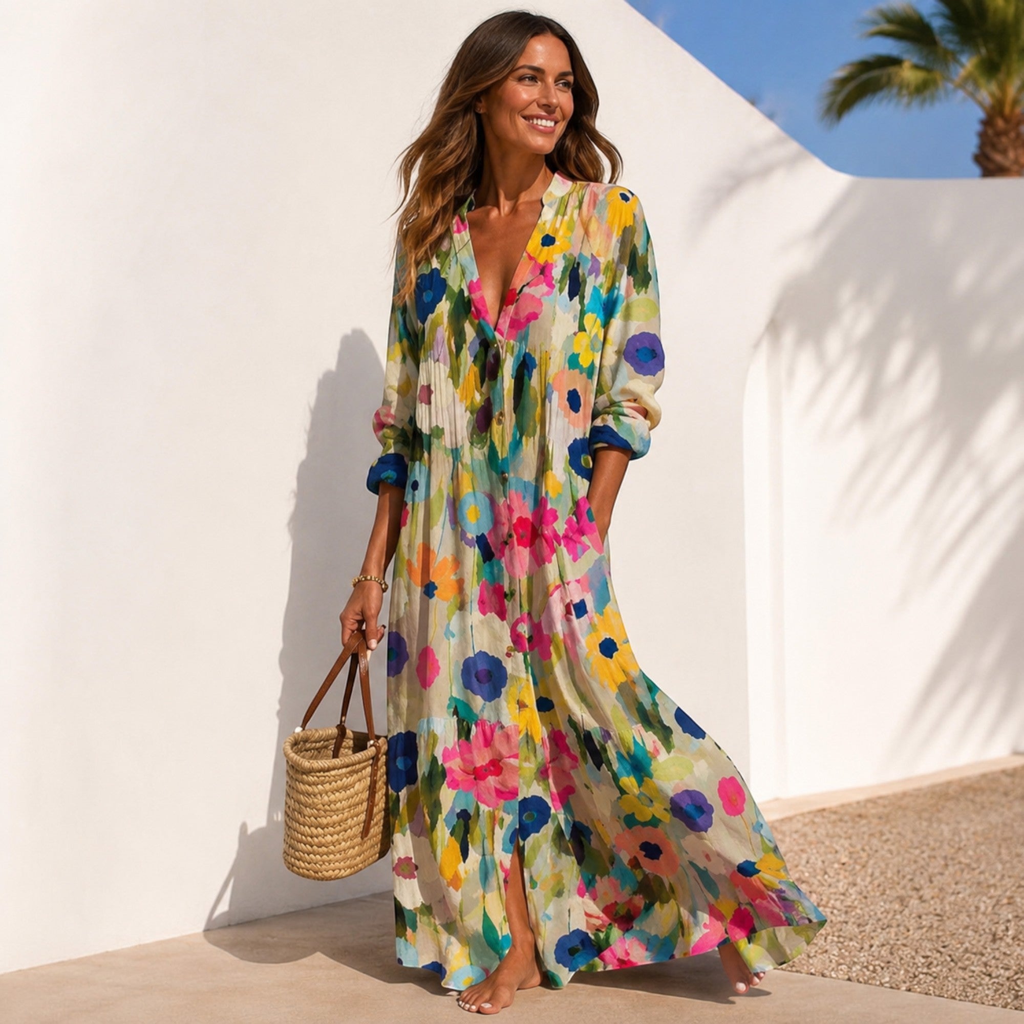 Ellmont London | Women's Boho Dress with Flattering Flowy Fit