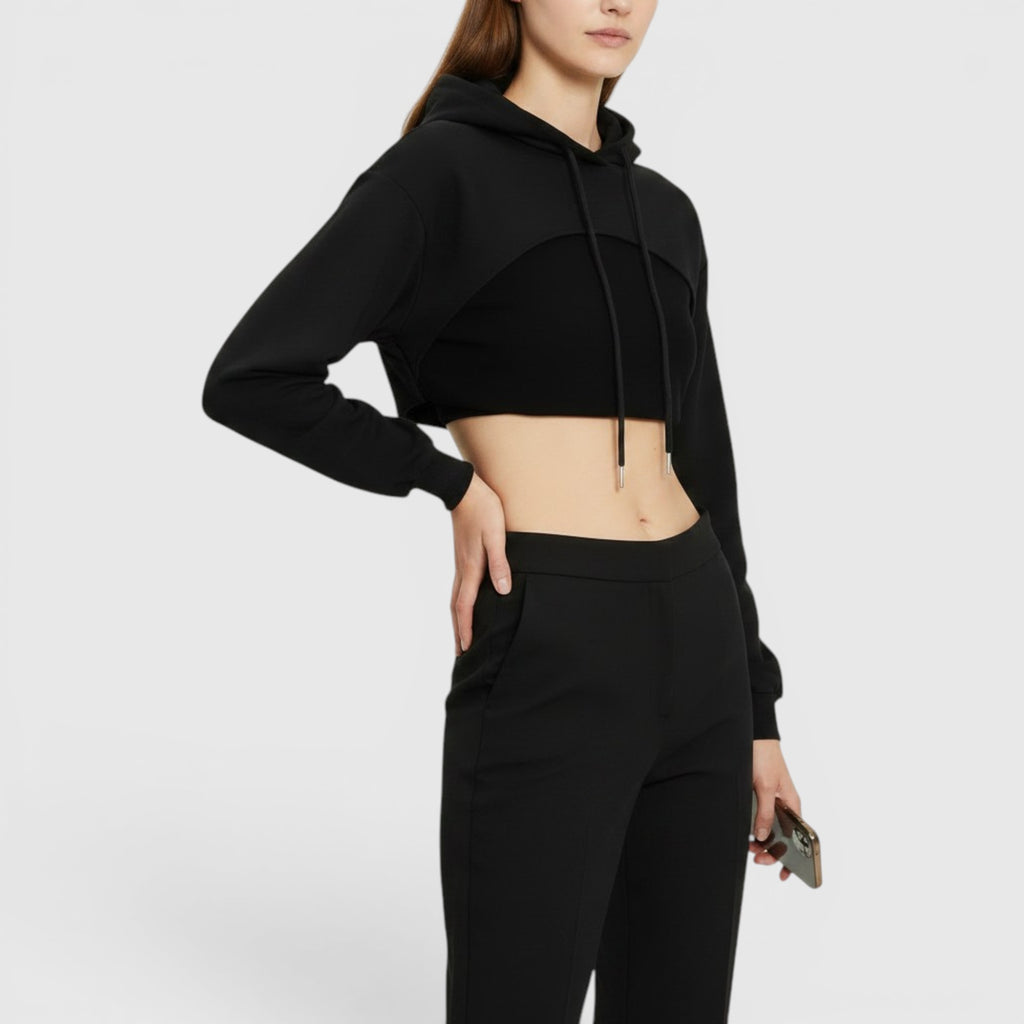 Ellmont London | Short Hooded Sweatshirt – Casual Cropped Pullover for Women