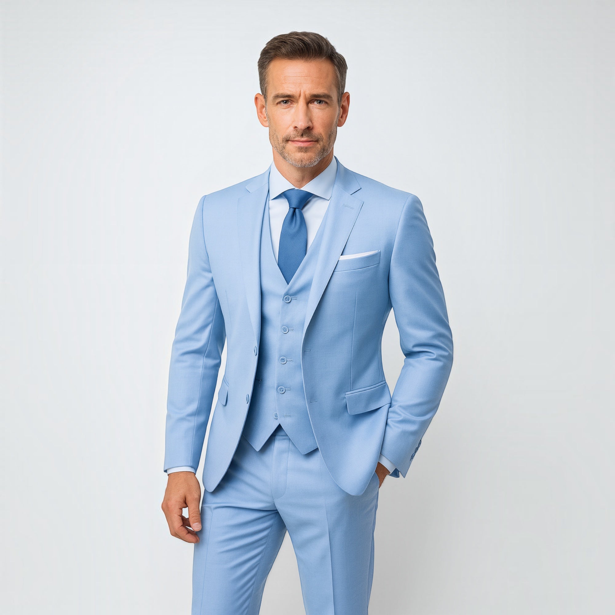 Ellmont London | Men's Slim Fit Wedding Suit with Vest