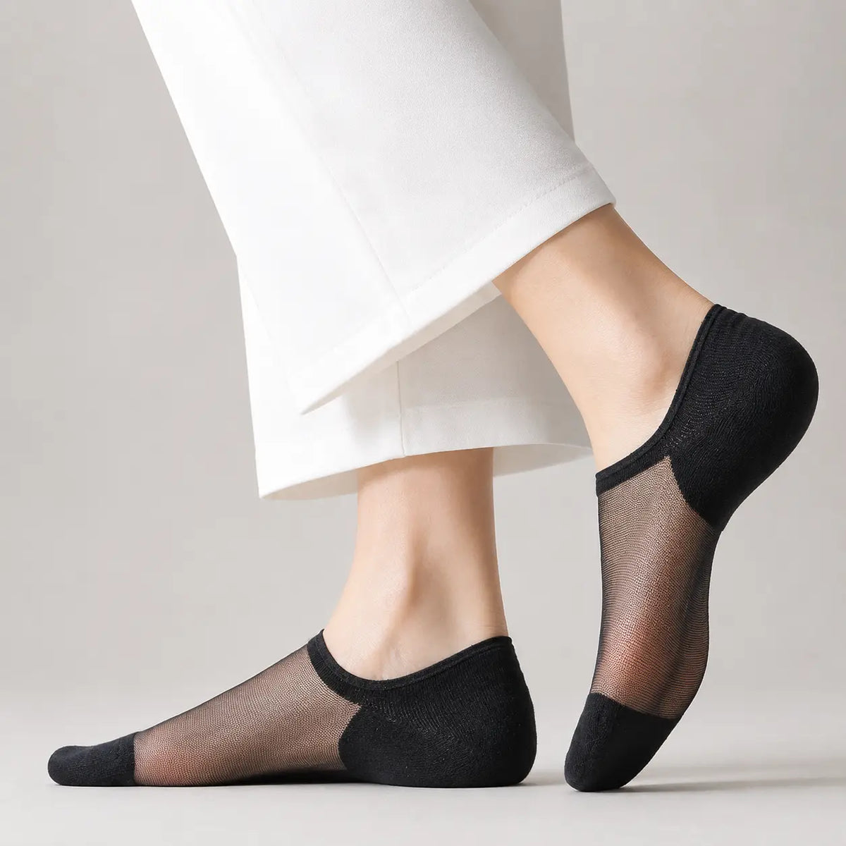 Taylor | Invisible Breathable Cotton Sheer No-Slip Socks