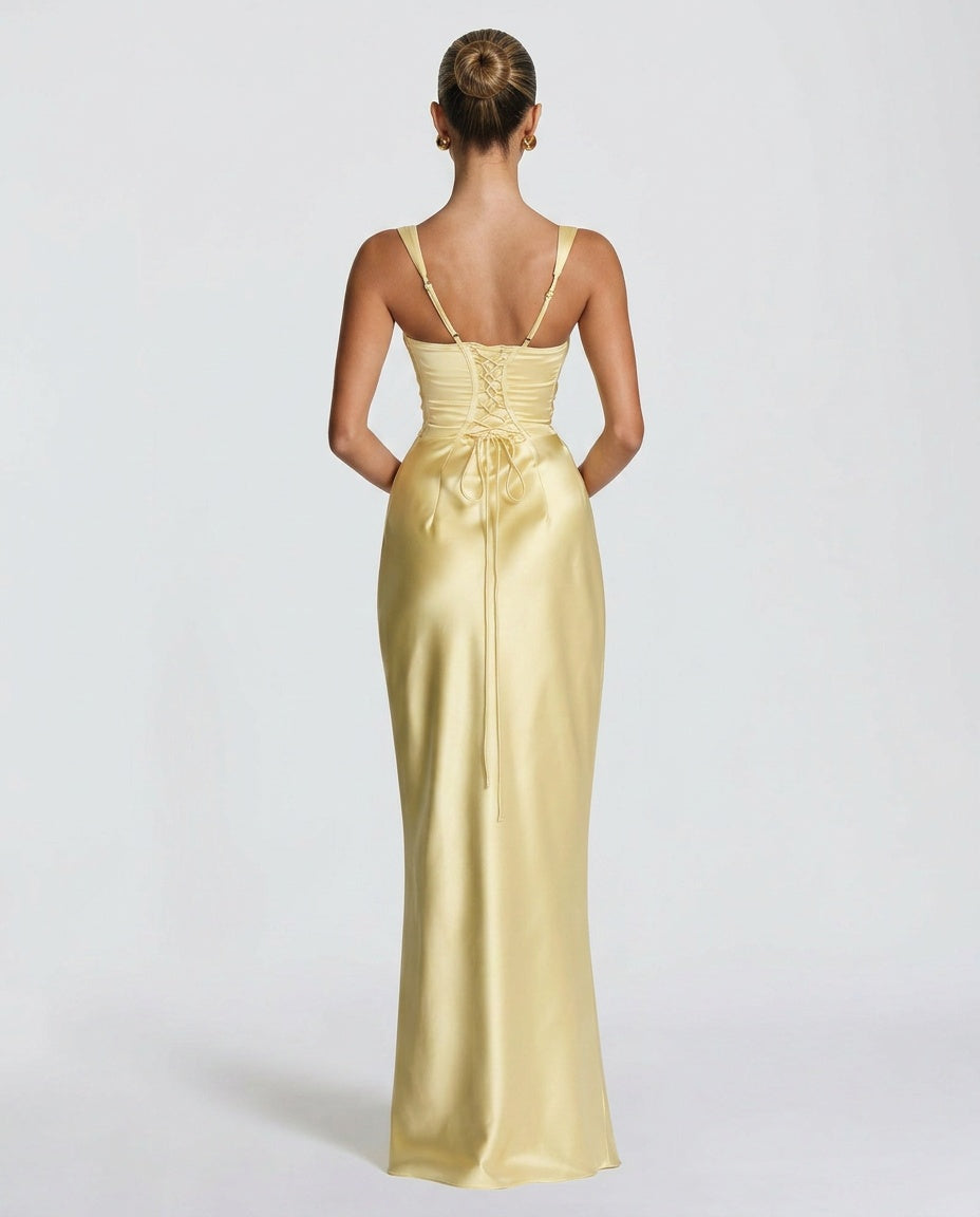 Women's Sleeveless Sequin Maxi Dress – Floor Length Evening Dress
