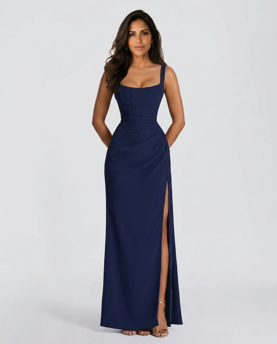 Women's Strapless Tiered Maxi Dress