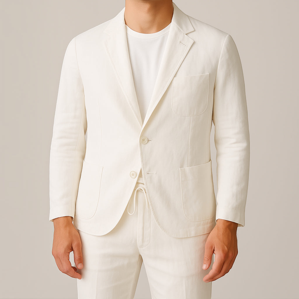 Ellmont London | Men's Lightweight Linen Blend Suit Comfortable Fit