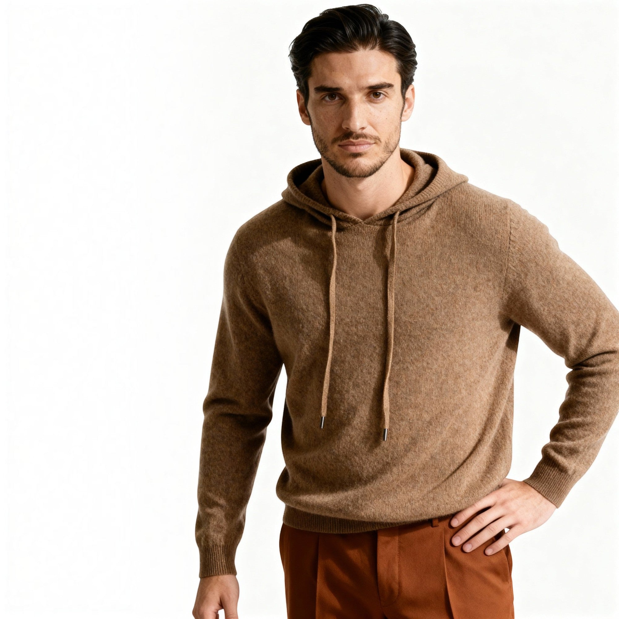 Marcus | Men's Cashmere Hoodie Lightweight Luxury Knit Pullover