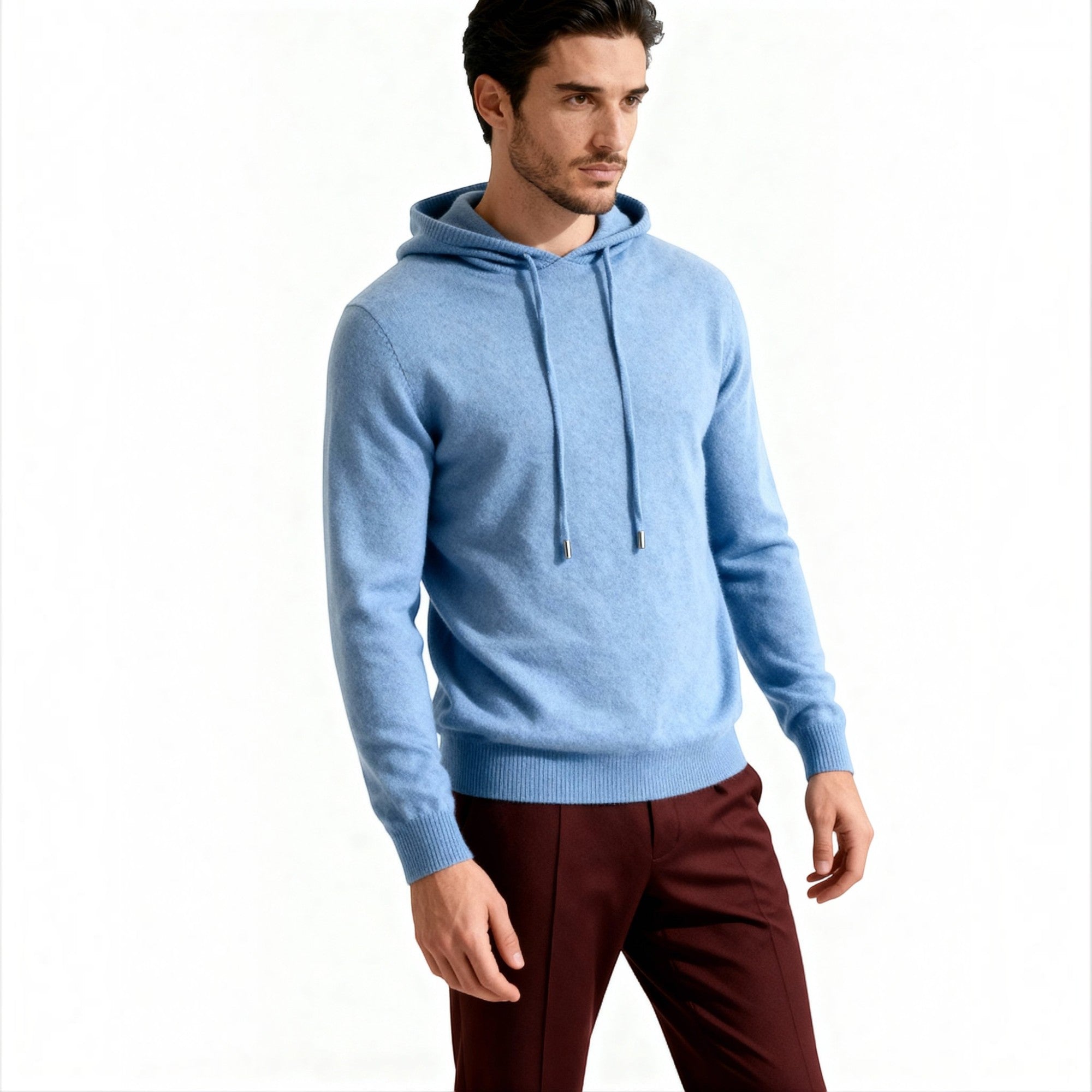 Marcus | Men's Cashmere Hoodie Lightweight Luxury Knit Pullover