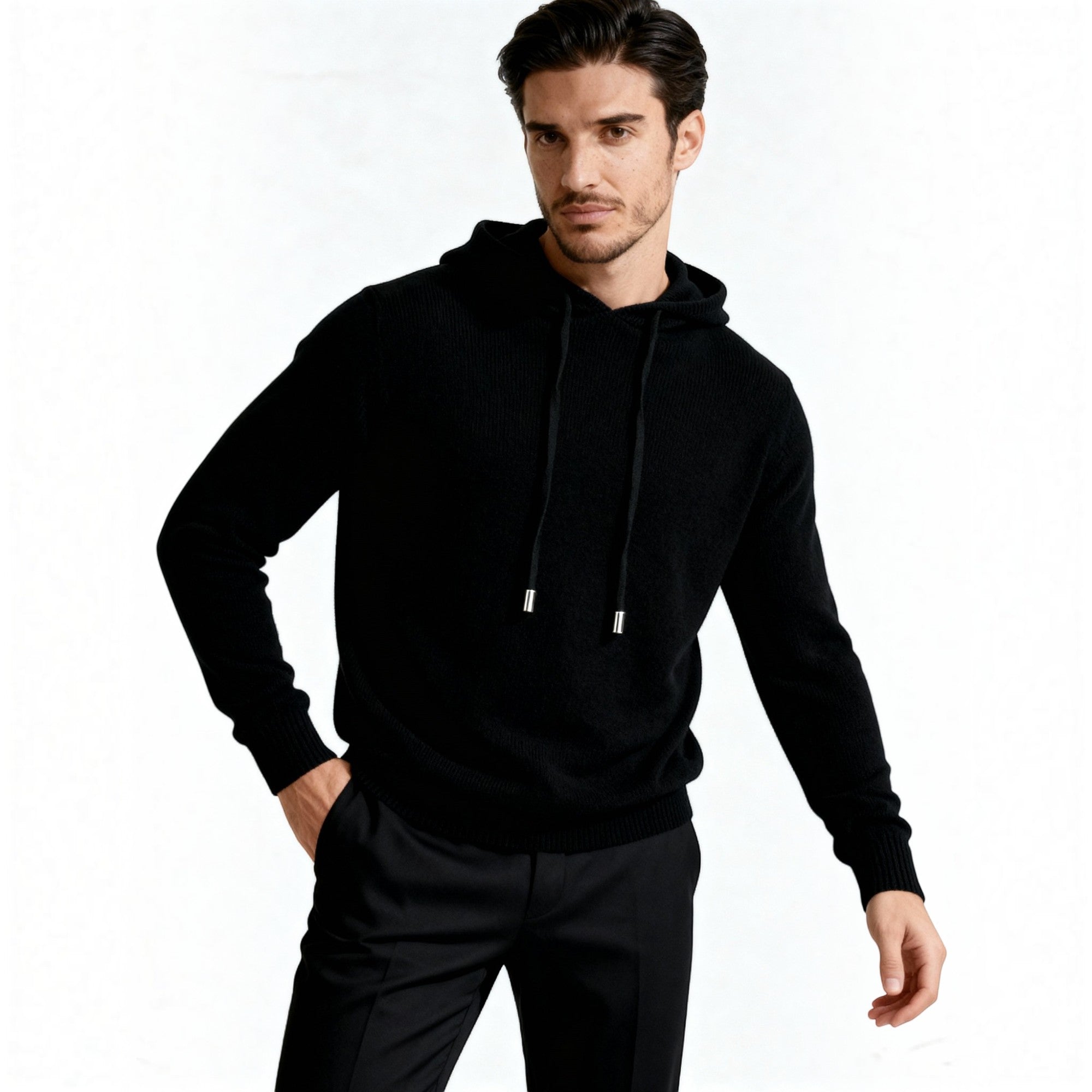Marcus | Men's Cashmere Hoodie Lightweight Luxury Knit Pullover