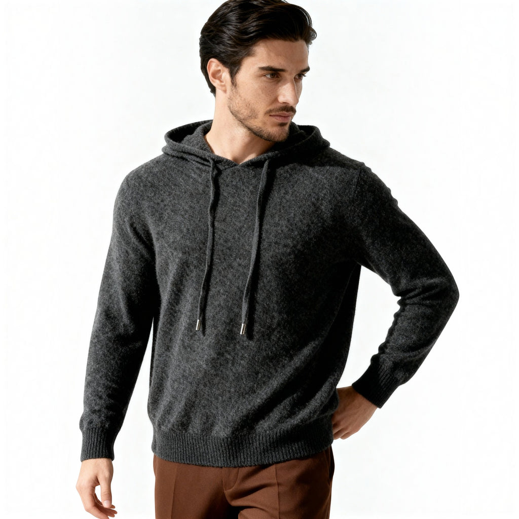 Ellmont London | Men's Cashmere Hoodie Lightweight Luxury Knit Pullover
