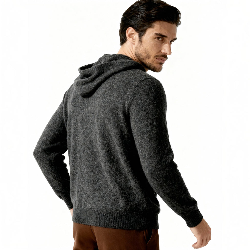 Ellmont London | Men's Cashmere Hoodie Lightweight Luxury Knit Pullover