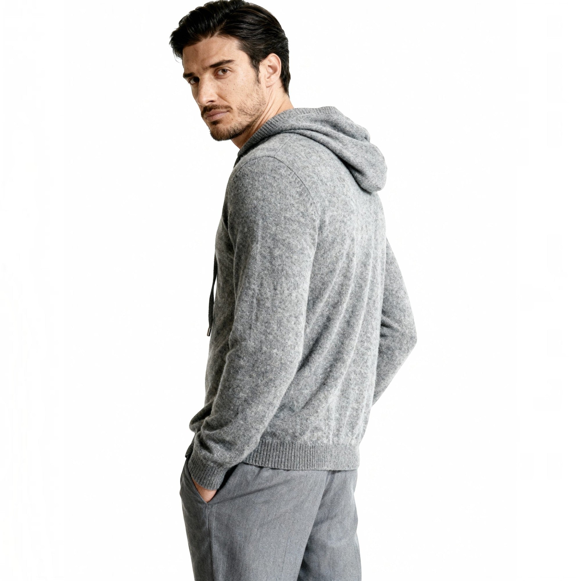 Ellmont London | Men's Cashmere Hoodie Lightweight Luxury Knit Pullover