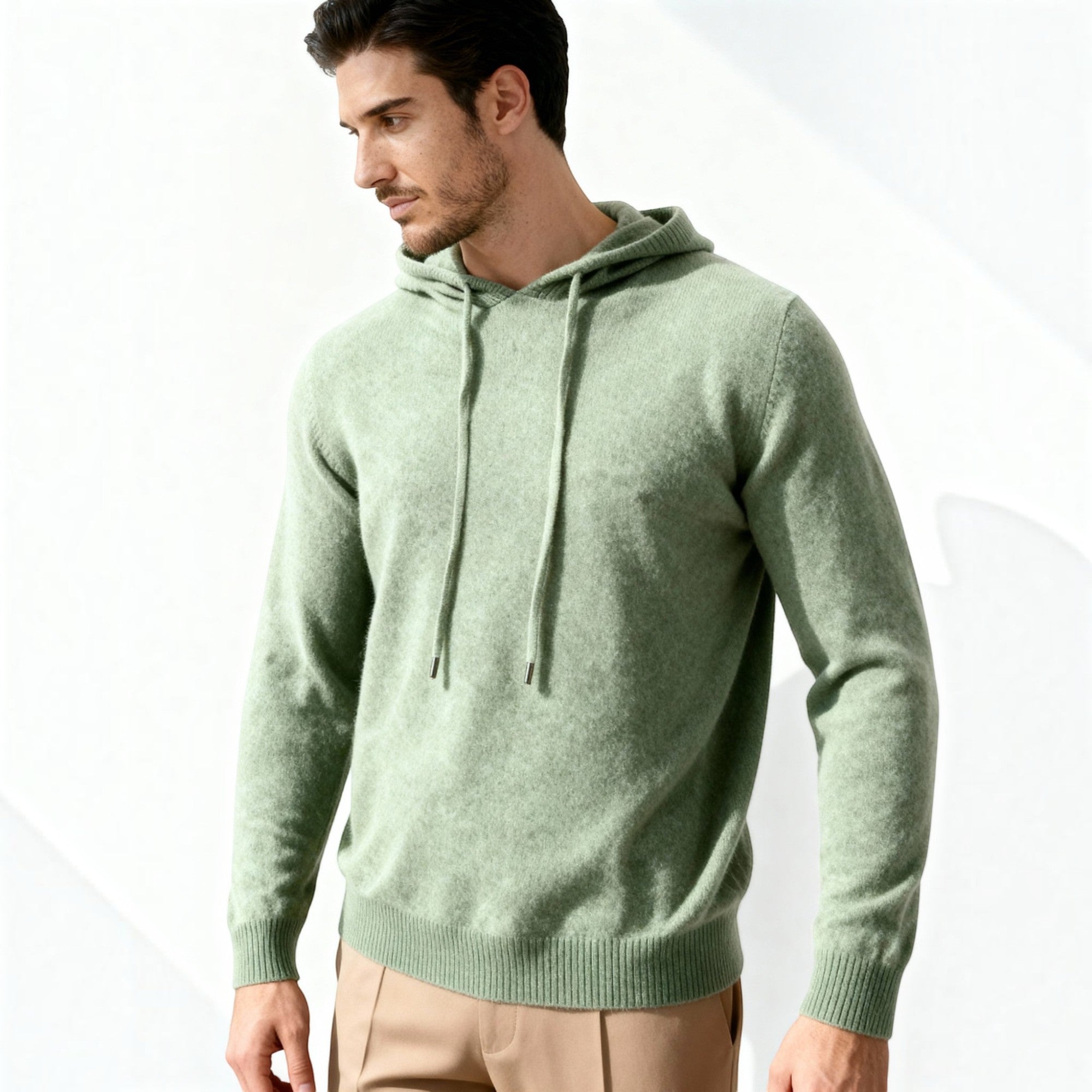Marcus | Men's Cashmere Hoodie Lightweight Luxury Knit Pullover