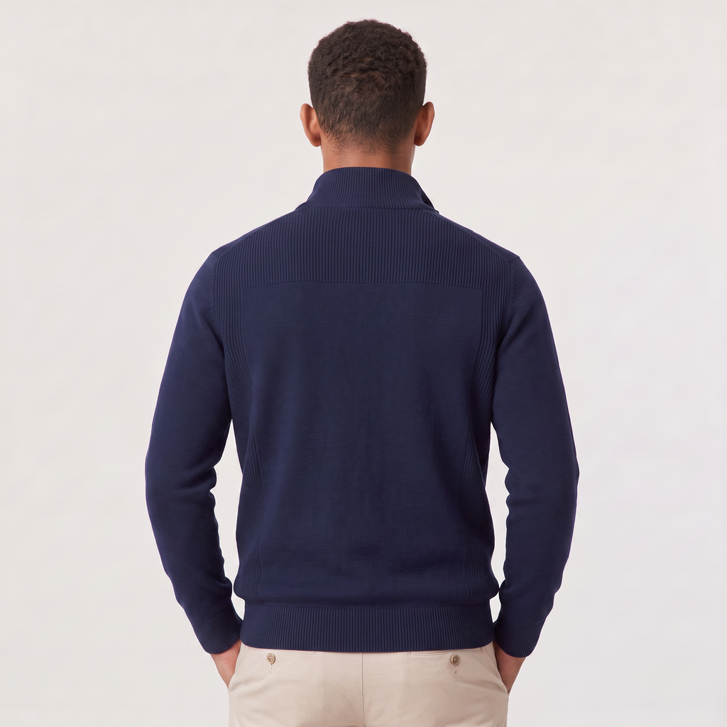 Spencer | Men's Cotton Blend Quarter-Zip Knitted Sweater
