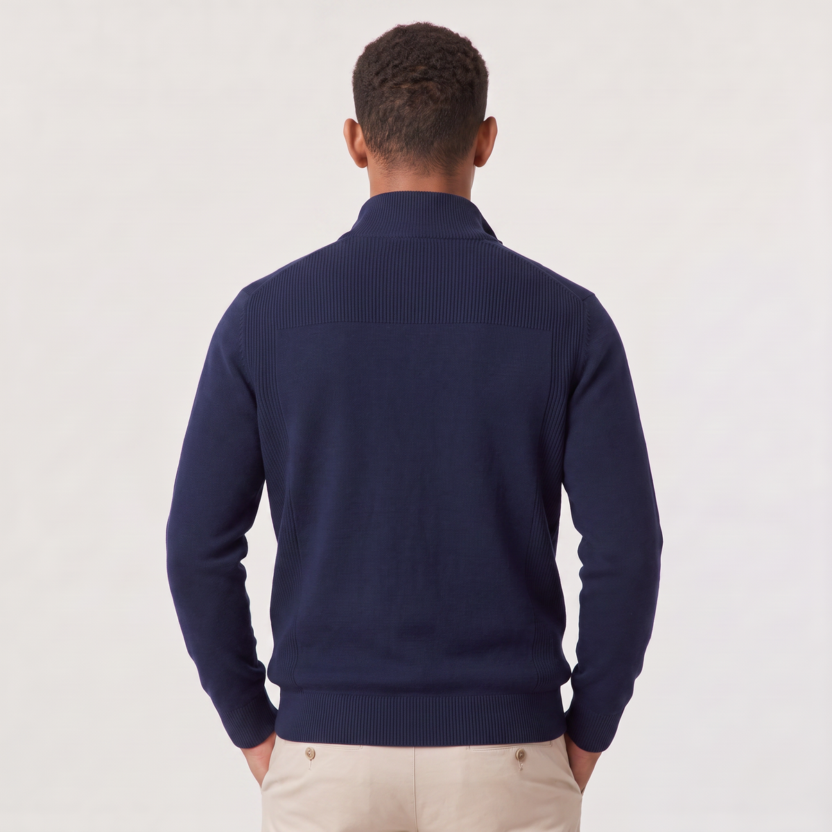 Spencer | Men's Cotton Blend Quarter-Zip Knitted Sweater