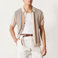 Ellmont London | Men's Striped Polo Shirt – Premium Knit Summer Top