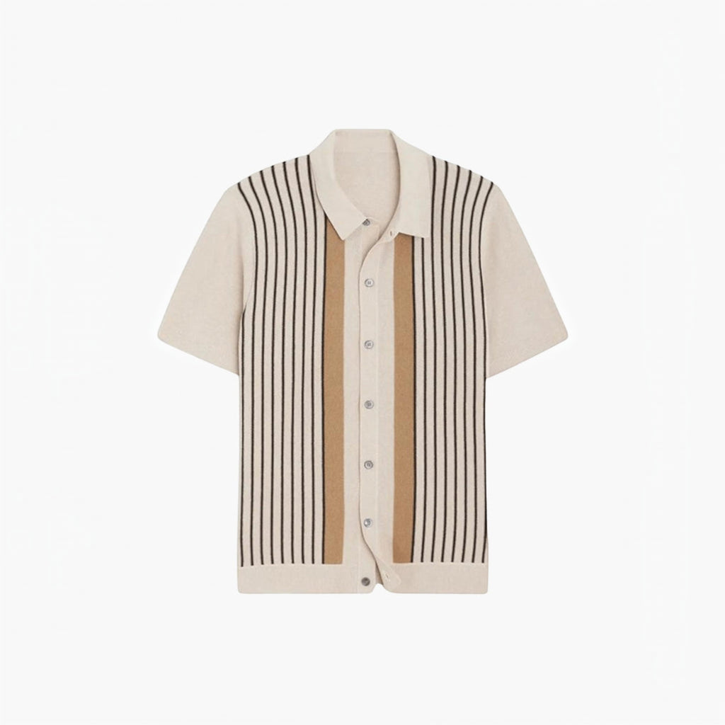 Ellmont London | Men's Striped Polo Shirt – Premium Knit Summer Top