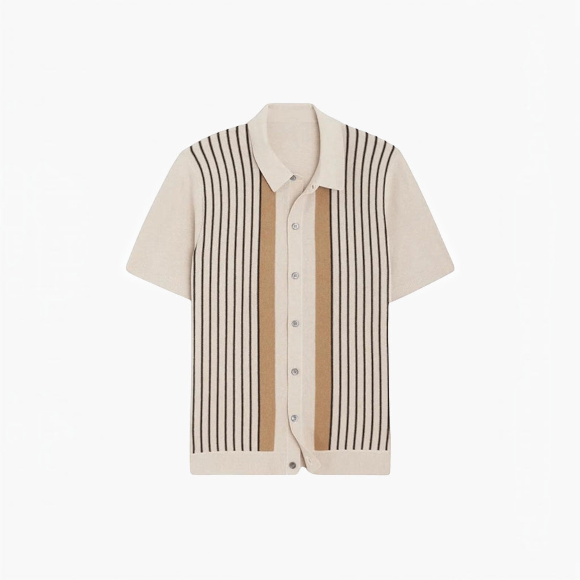 Ellmont London | Men's Striped Polo Shirt – Premium Knit Summer Top