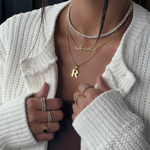 Ellmont - Kayla letter Initial Necklace
