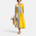 Ellmont London | Women's Linen Midi Blend Dress Breathable For Summer Wear