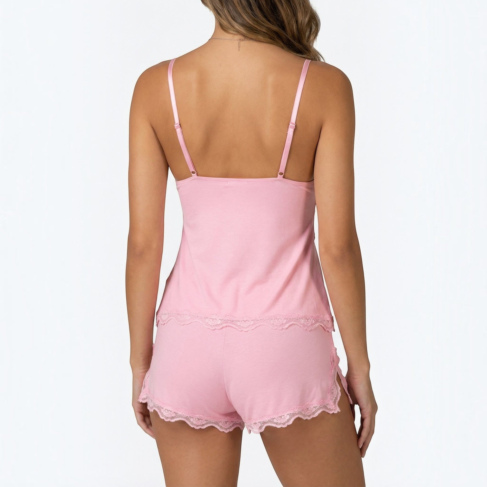 Ellmont London | Women's Soft Lace Sleepwear Set with Shorts