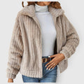 Aria | Women's Teddy Jacket – Soft Plush Casual Winter Outerwear