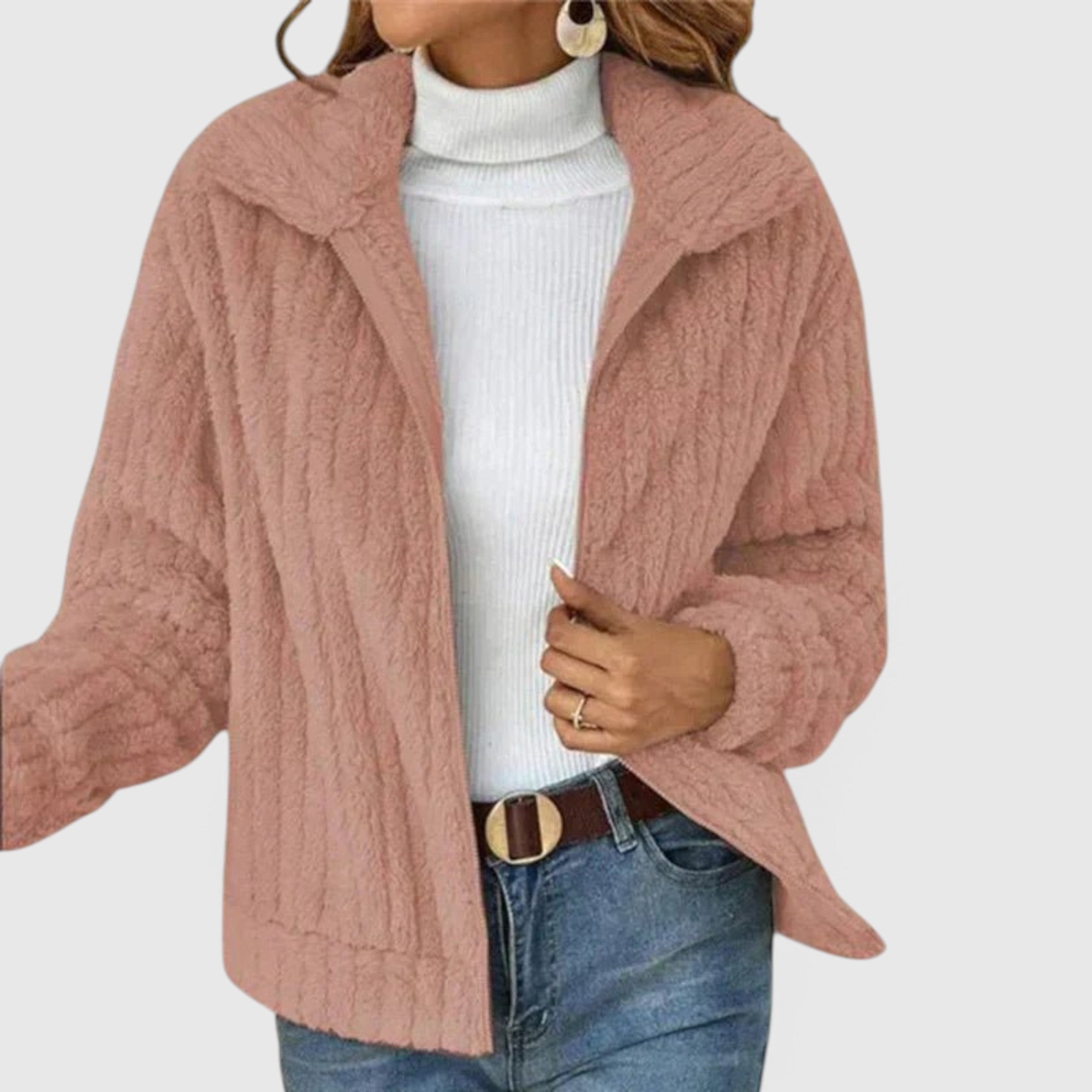 Aria | Women's Teddy Jacket – Soft Plush Casual Winter Outerwear
