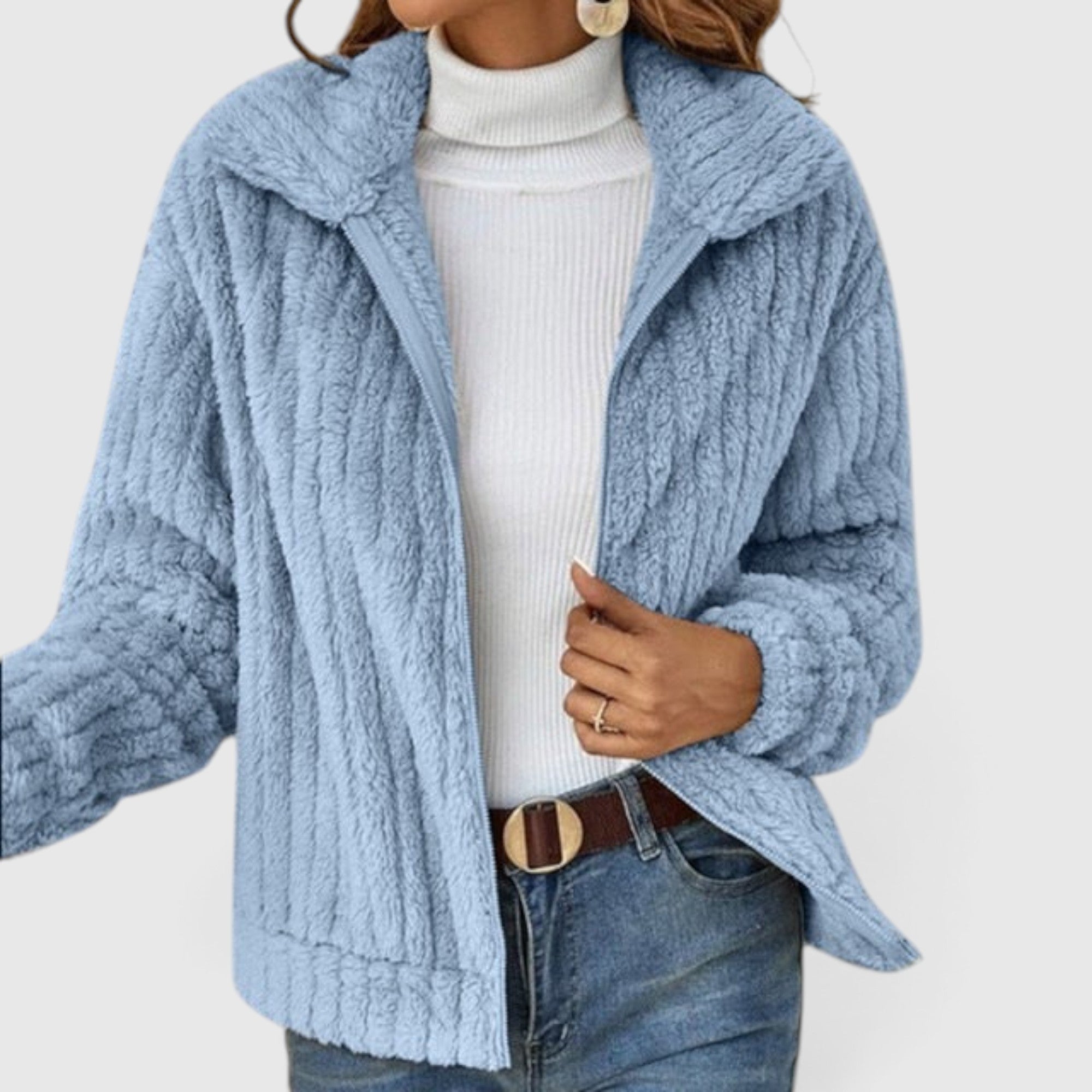 Aria | Women's Teddy Jacket – Soft Plush Casual Winter Outerwear