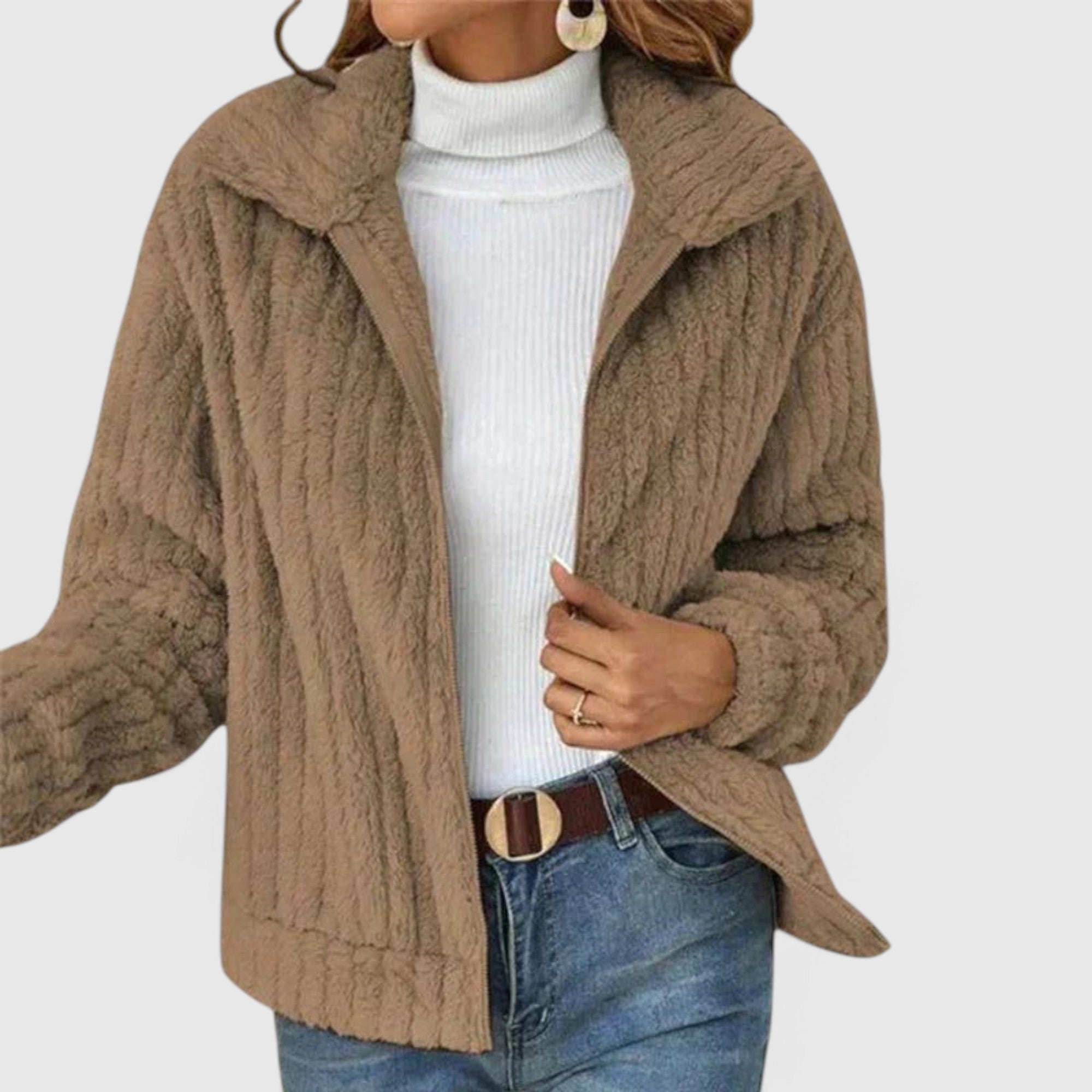 Aria | Women's Teddy Jacket – Soft Plush Casual Winter Outerwear