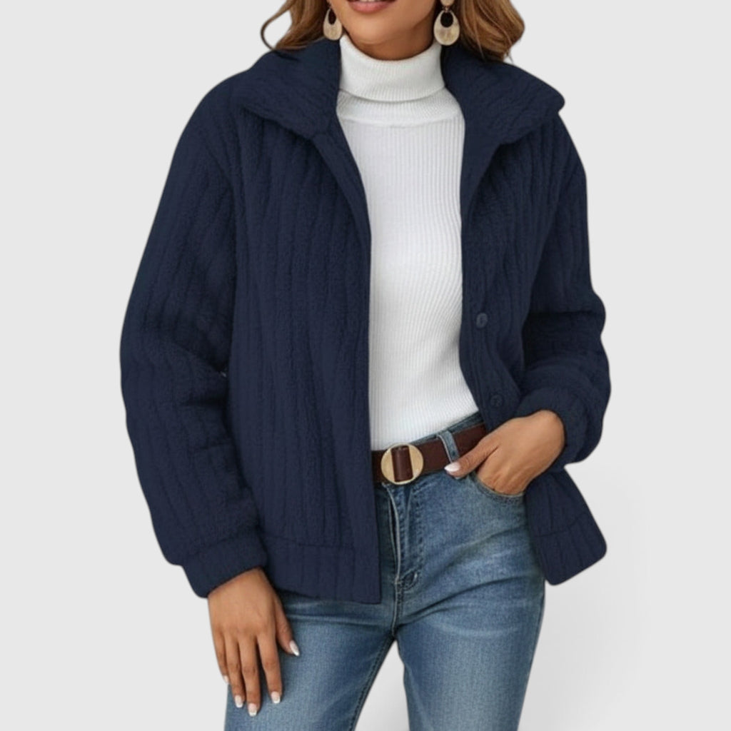 Aria | Women's Teddy Jacket – Soft Plush Casual Winter Outerwear