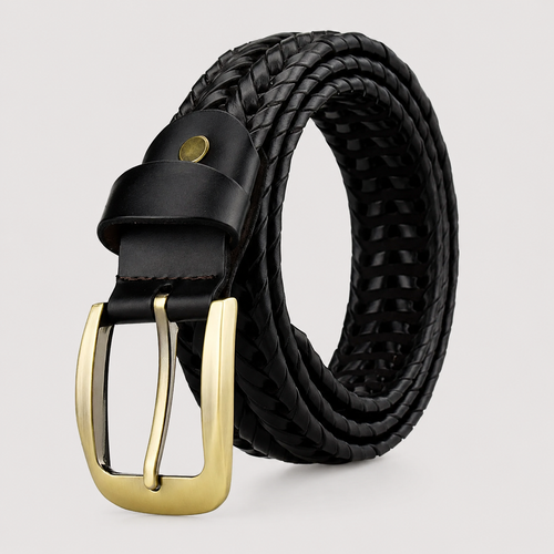 Dean | Men's Braided Leather Belt Adjustable Classic Dress Casual Belt