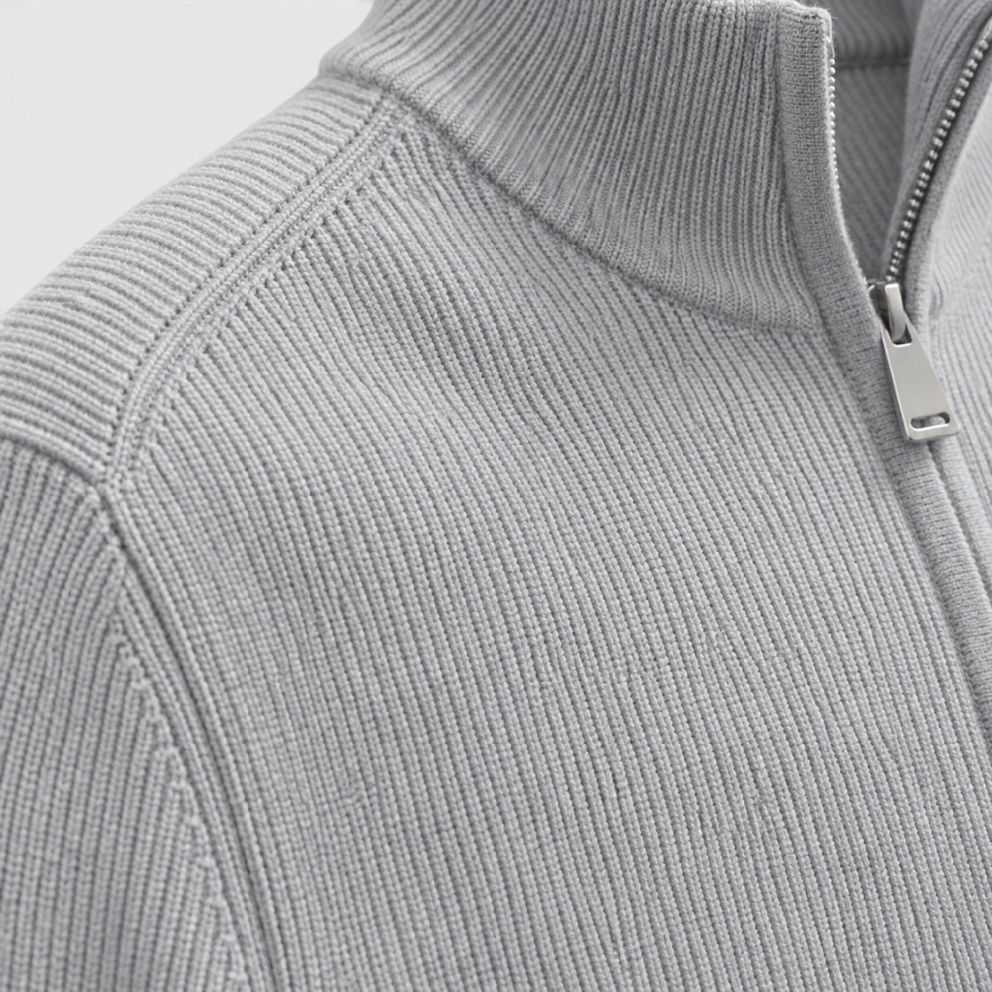 Ellmont London | Men's Soft Knit Zip Sweater with Stand Collar for Everyday Comfort