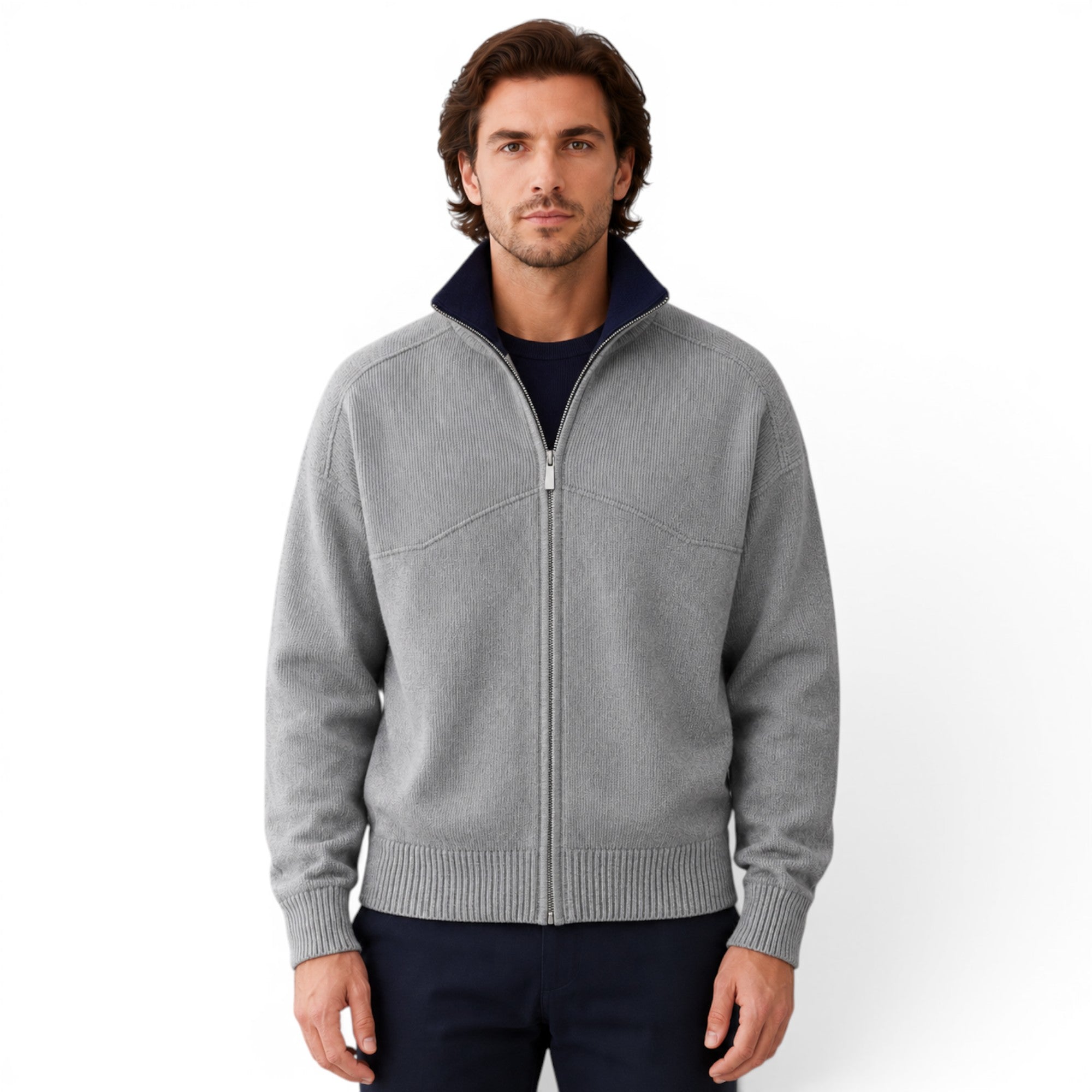 Jack | Men's Full Zip Sweater Knit Cardigan for Work & Casual Wear