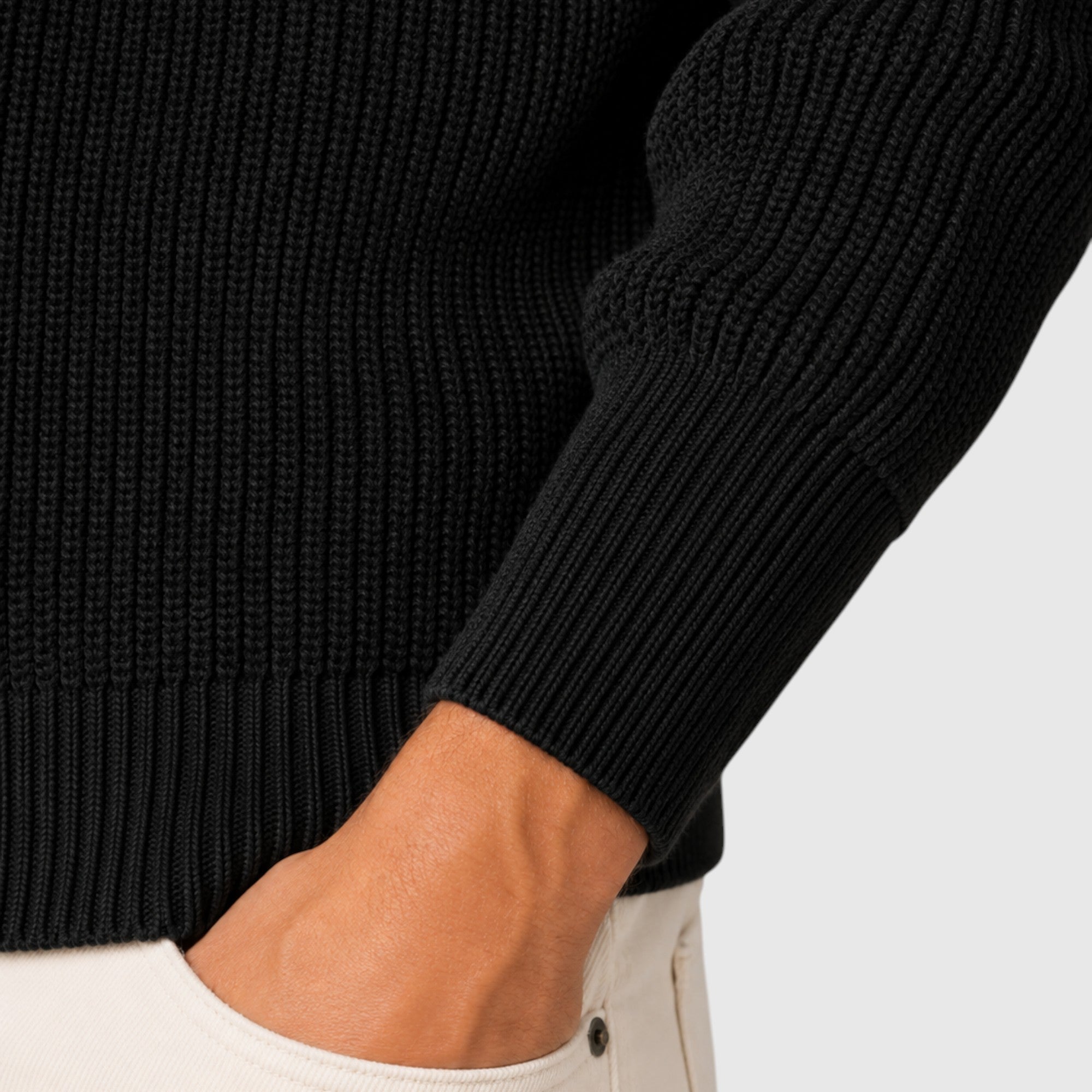 Ellmont London | Men's Ribbed Mock Neck Sweater Warm Everyday Pullover