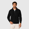 Ellmont London | Men's Ribbed Mock Neck Sweater Warm Everyday Pullover